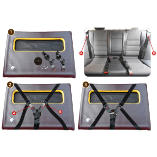 TAMI Backseat L - Auto & Home Hundebox aufblasbar mit Airbagfunktion