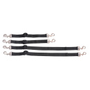 TAMI lashing straps with carabiner set of 4 (2x short +...