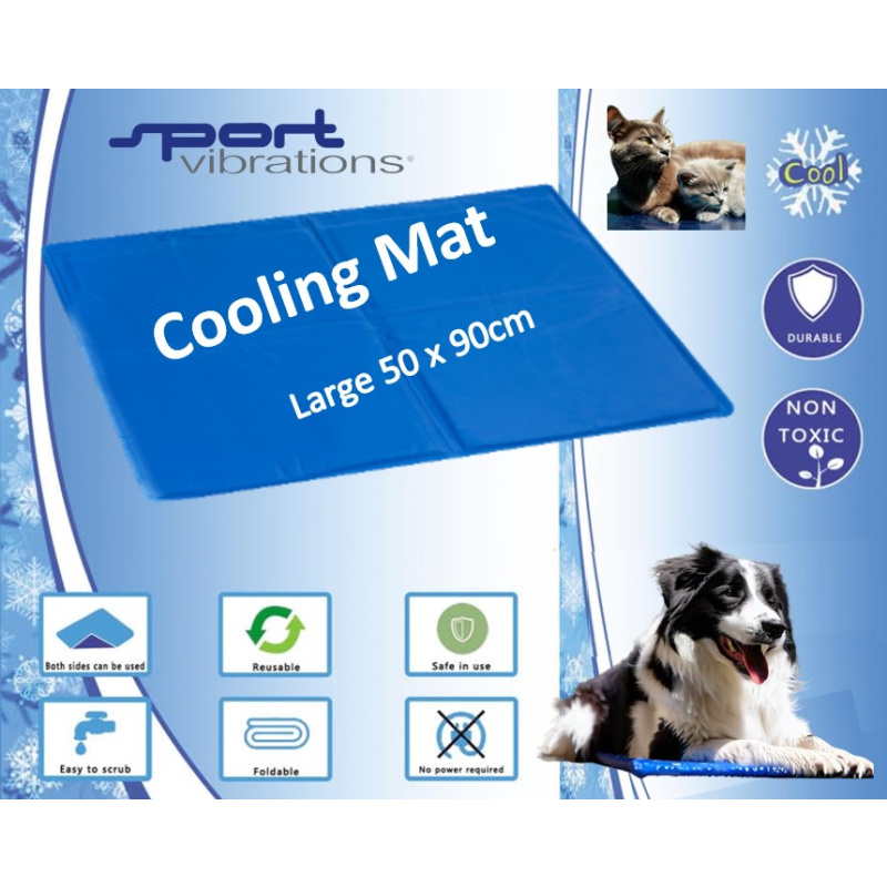 Cooling mat for dogs and cats, self-cooling, blue - Large 50x90cm - T,  39,95 €